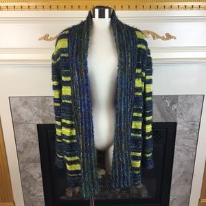 St. John L Shawl Collar Duster Cardigan Sweater